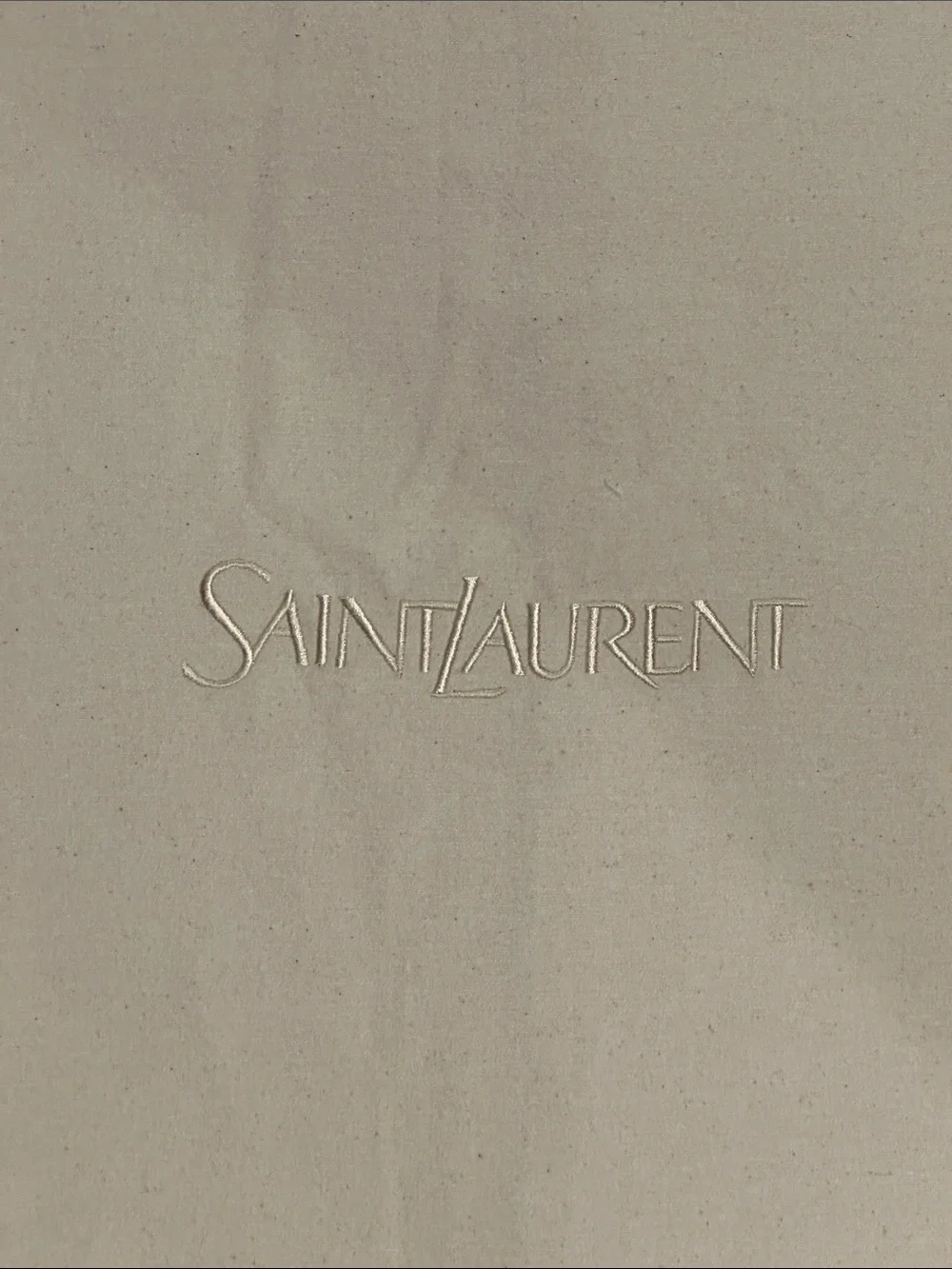 Saint Laurent Beige Canvas Garment Cover